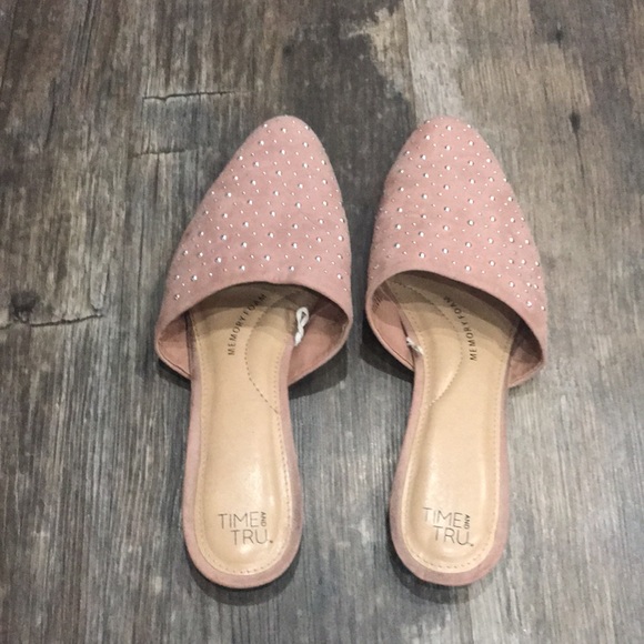 Time and Tru Pink Studded Mules - Picture 7 of 11